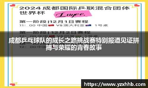 成都乒乓球队的成长之路挑战赛特别报道见证拼搏与荣耀的青春故事