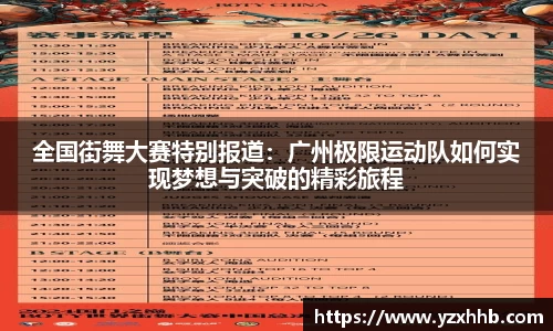全国街舞大赛特别报道：广州极限运动队如何实现梦想与突破的精彩旅程